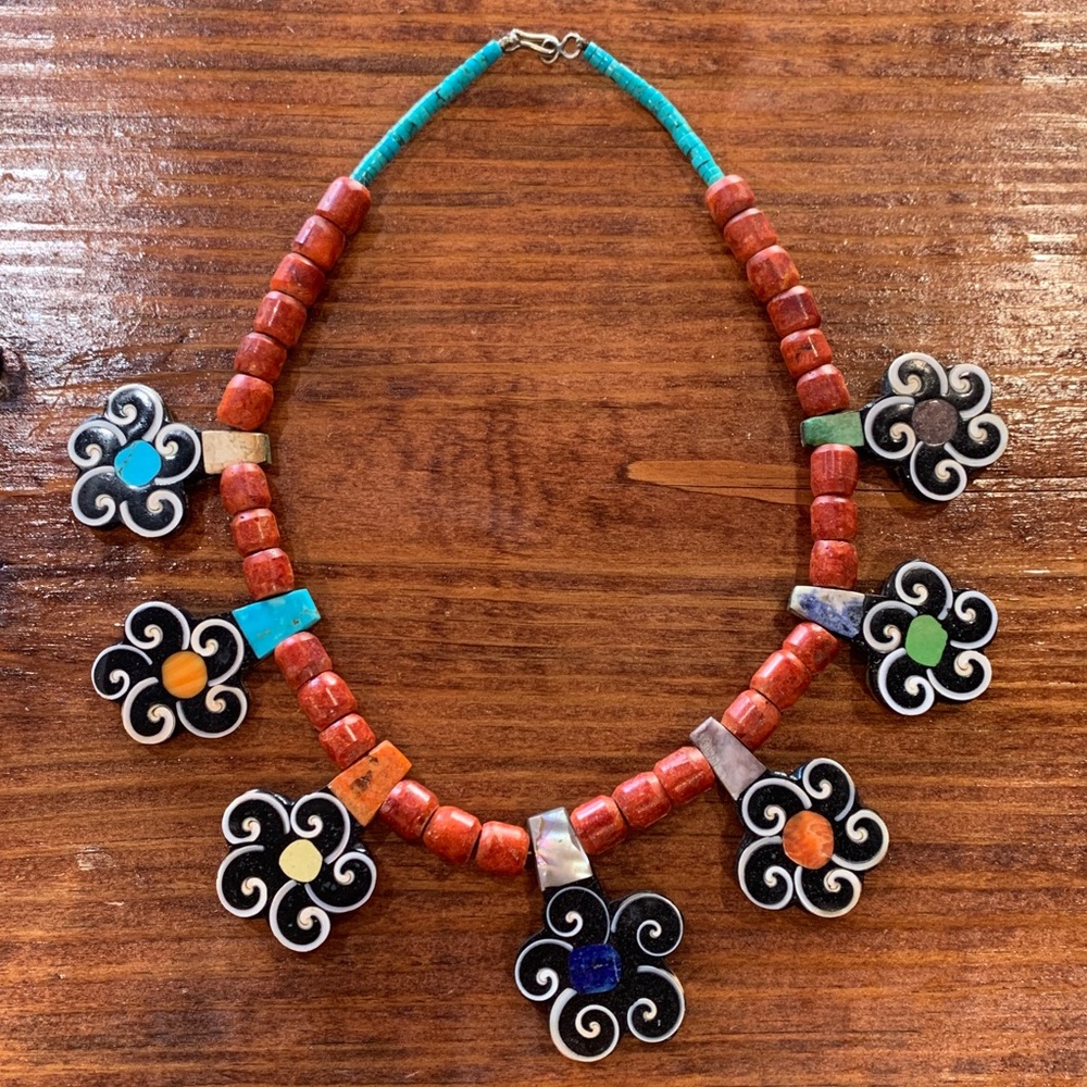 Vintage Mary L. Tafoya Kewa Pueblo Necklace